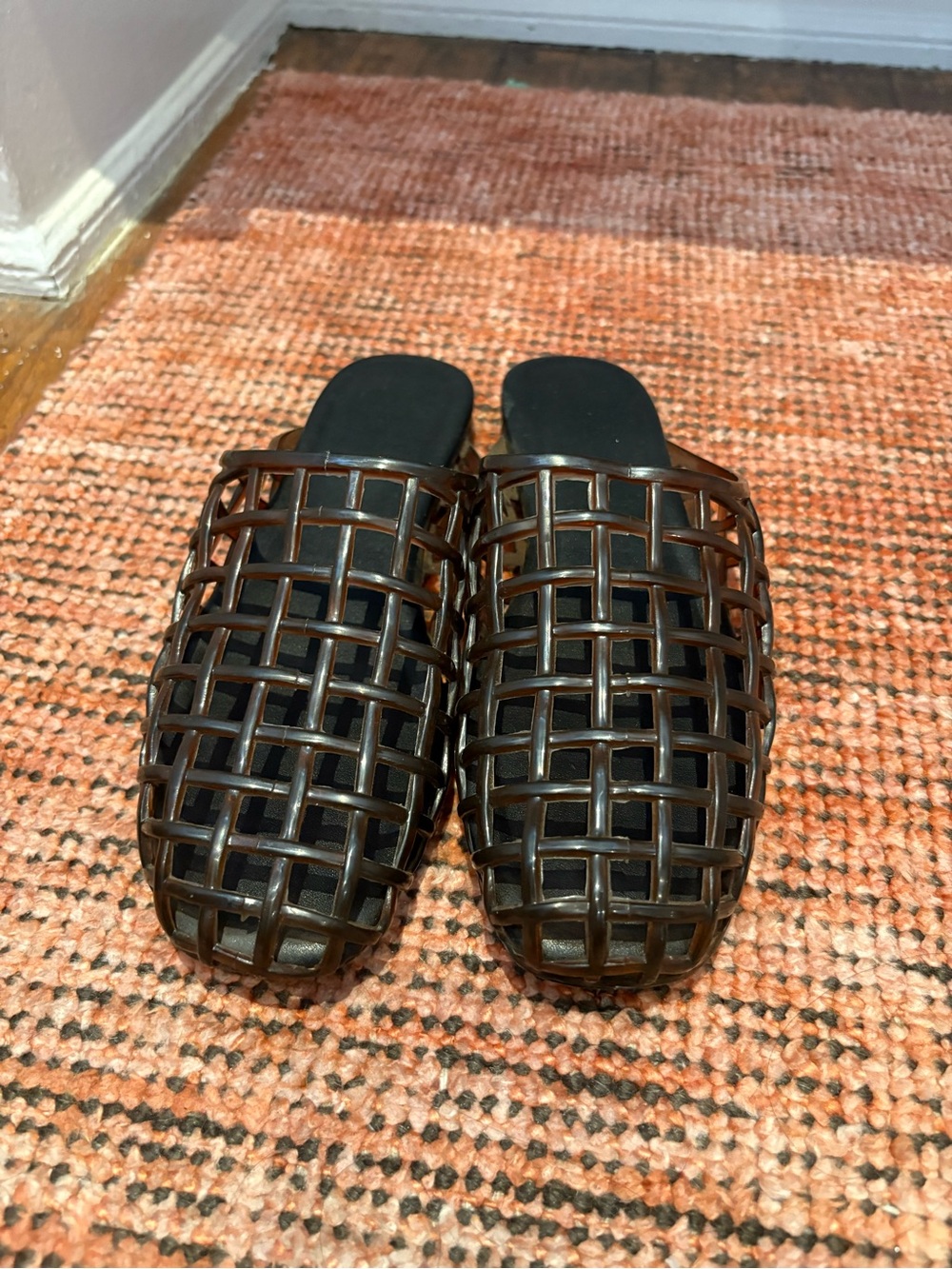 Amazon Brown Woven Mule Clogs - Picture 2 of 3